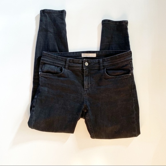 Zara Denim - Zara Basic Black High Waist Skinny Jeans Size 8